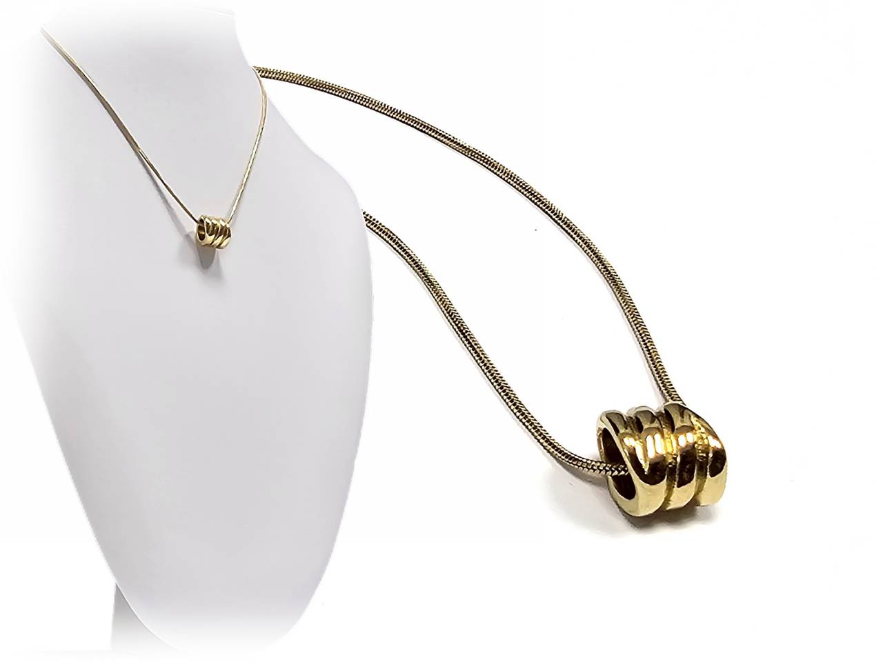 Κολιέ με Χρυσή Αλυσίδα και Κρίκο Κίνησης - Κομψό Γυναικείο Κόσμημα | 2422-035X
