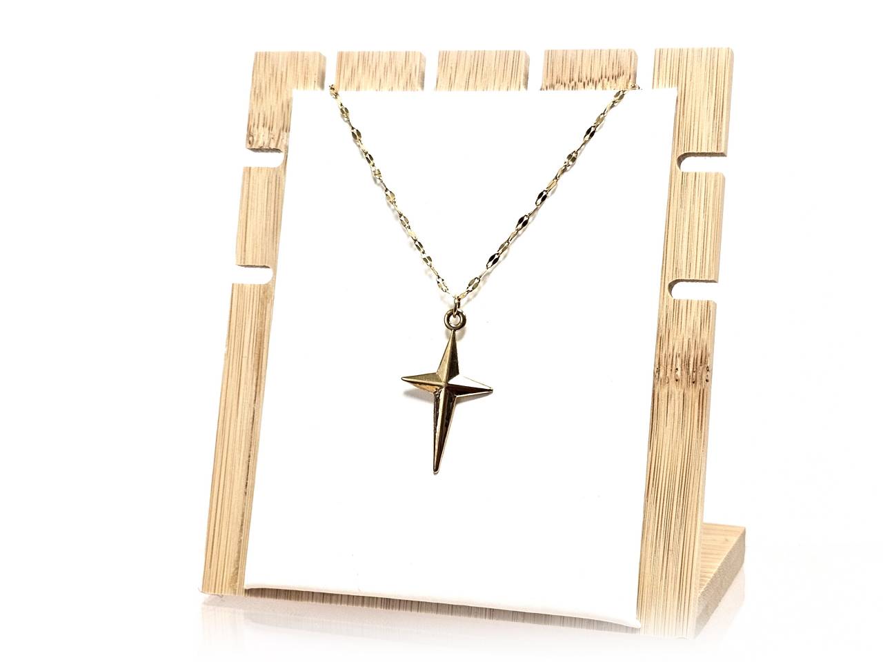 Κολιέ Ατσάλι 316L, αλυσίδα με σταυρό σε χρώμα Χρυσαφί