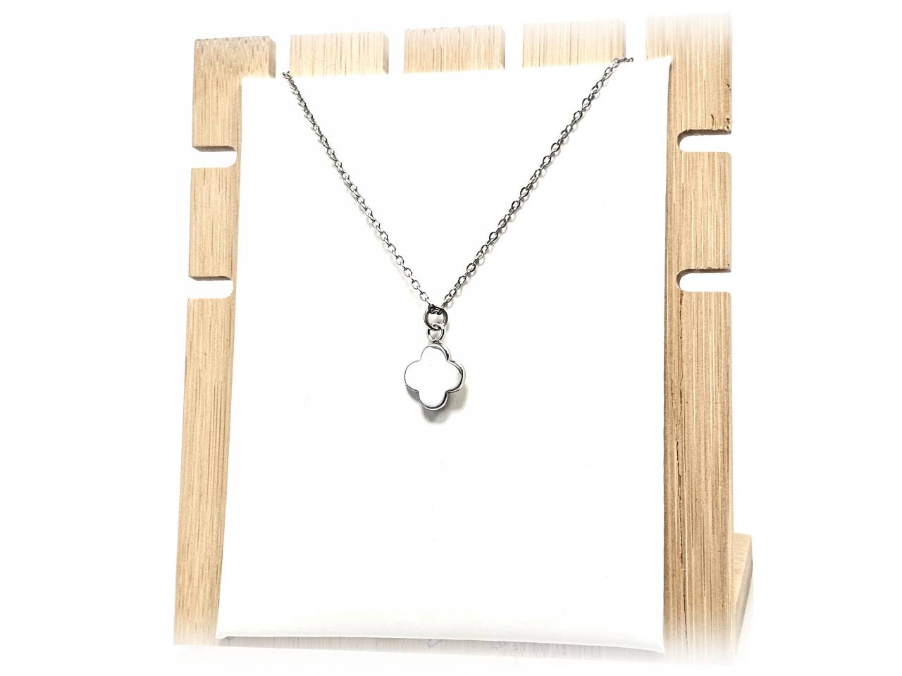 Κολιέ Ατσάλι 316L, αλυσίδα με σταυρό σε χρώμα Ασημί