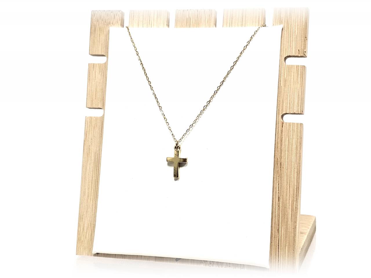 Κολιέ Ατσάλι 316L, αλυσίδα με σταυρό σε χρώμα Χρυσαφί