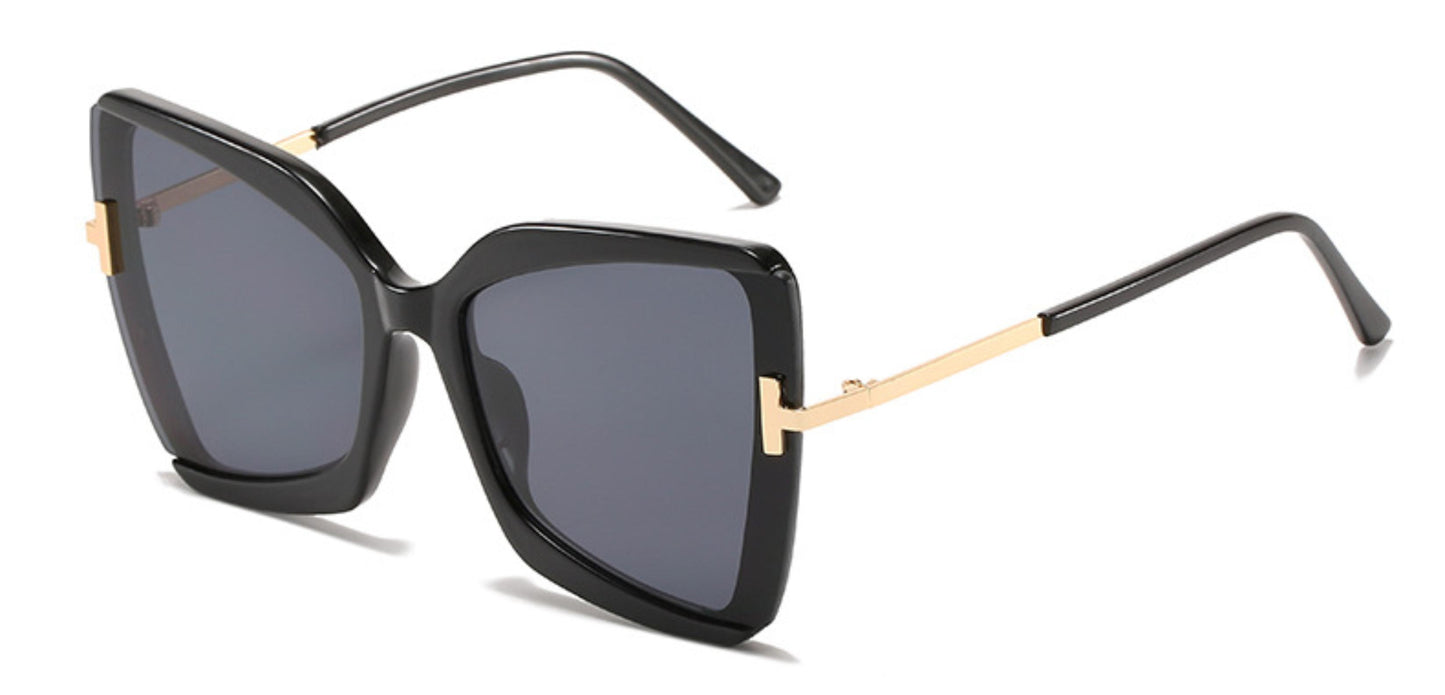 Amelie Black oversized γυαλί ηλίου