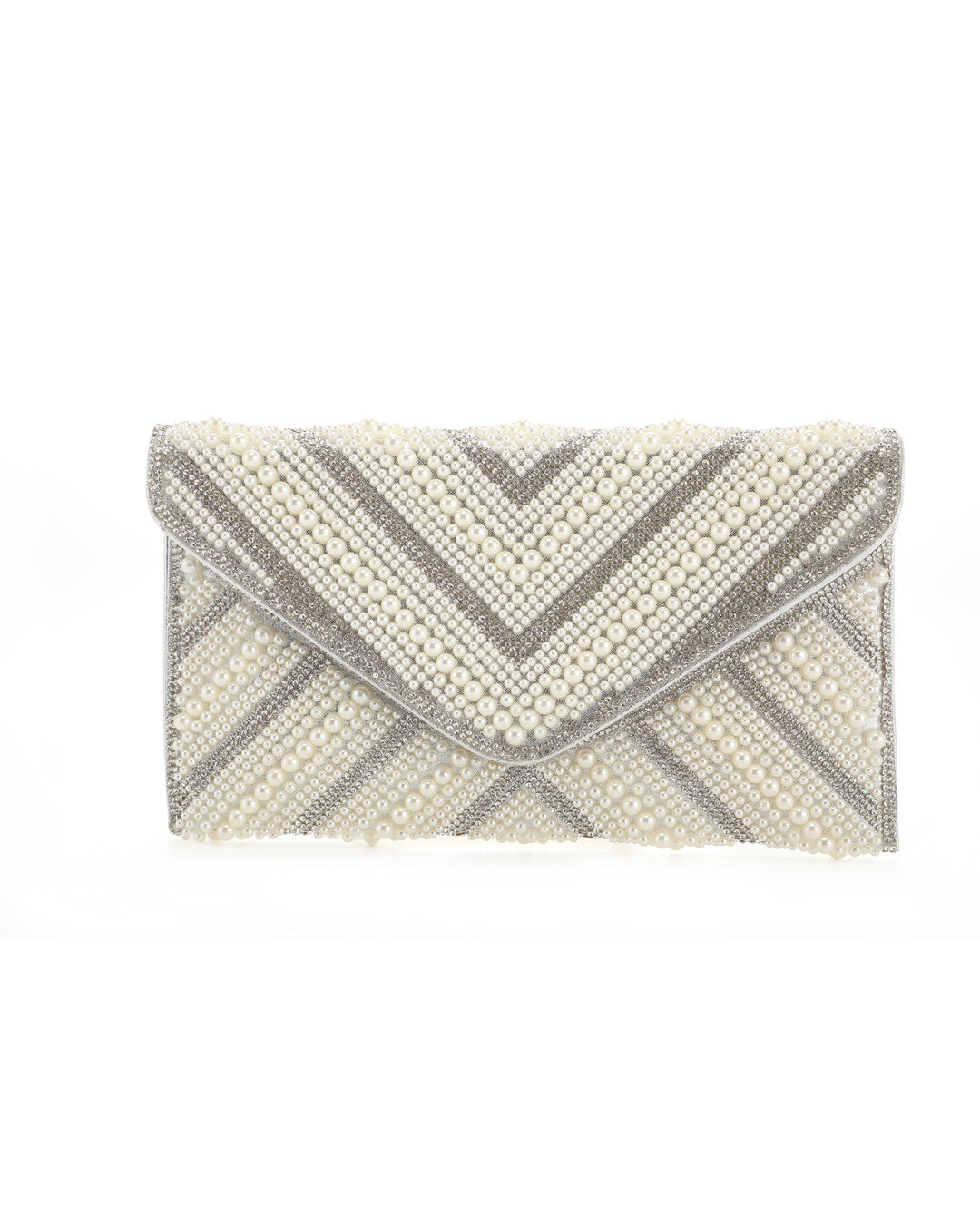 Τσάντα φάκελος clutch MD2433 - Ασημί