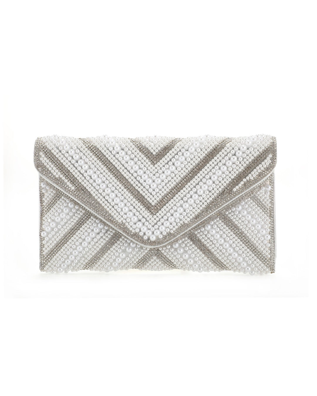 Τσάντα φάκελος clutch MD2433 - Ασπρο