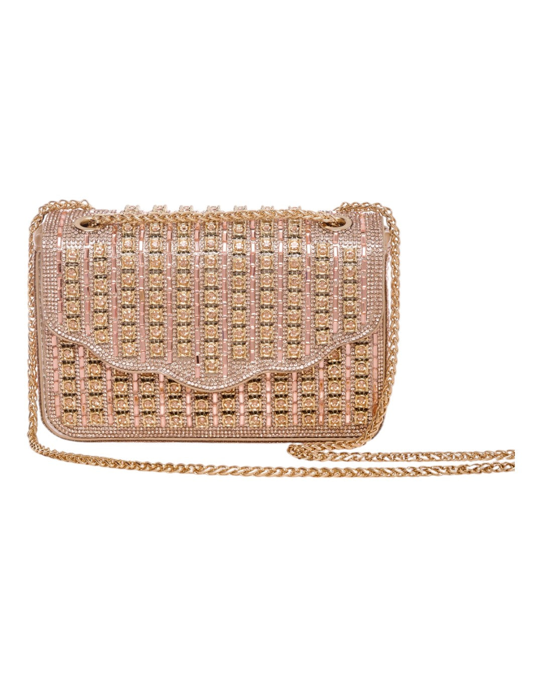 Τσάντα φάκελος clutch MD2405 - Σαμπανιζέ
