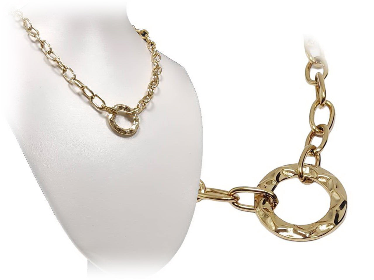 Κολιέ Ατσάλι 316L, αλυσίδα σε χρώμα Χρυσαφί, Μήκος 45cm