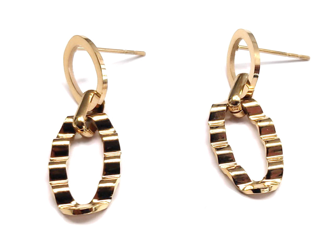 Σκουλαρίκια Ατσάλι 316L σε χρώμα Χρυσαφί