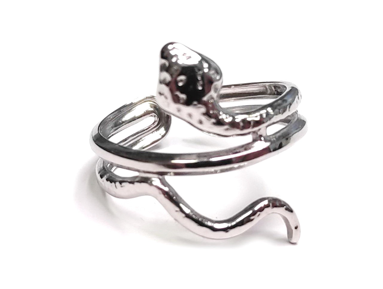 Δαχτυλίδι Ατσάλι 316L, φίδι σε χρώμα Ασημί