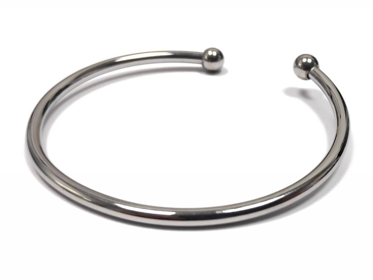 Βραχιόλι Ατσάλι 316L, σταθερό σε χρώμα Ασημί