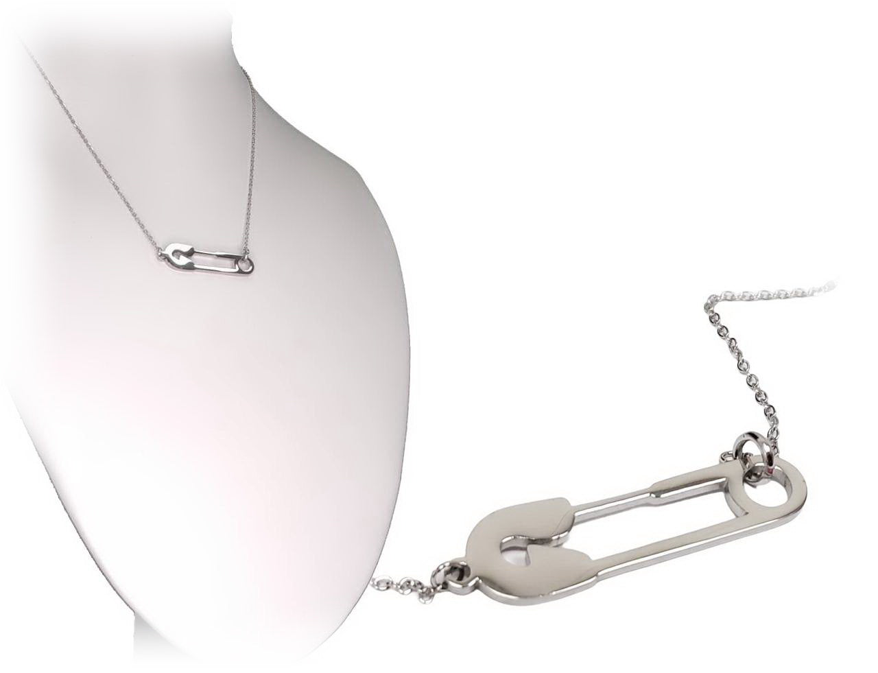Κολιέ Ατσάλι 316L, αλυσίδα με παραμάνα σε χρώμα Ασημί, Μήκος 40cm