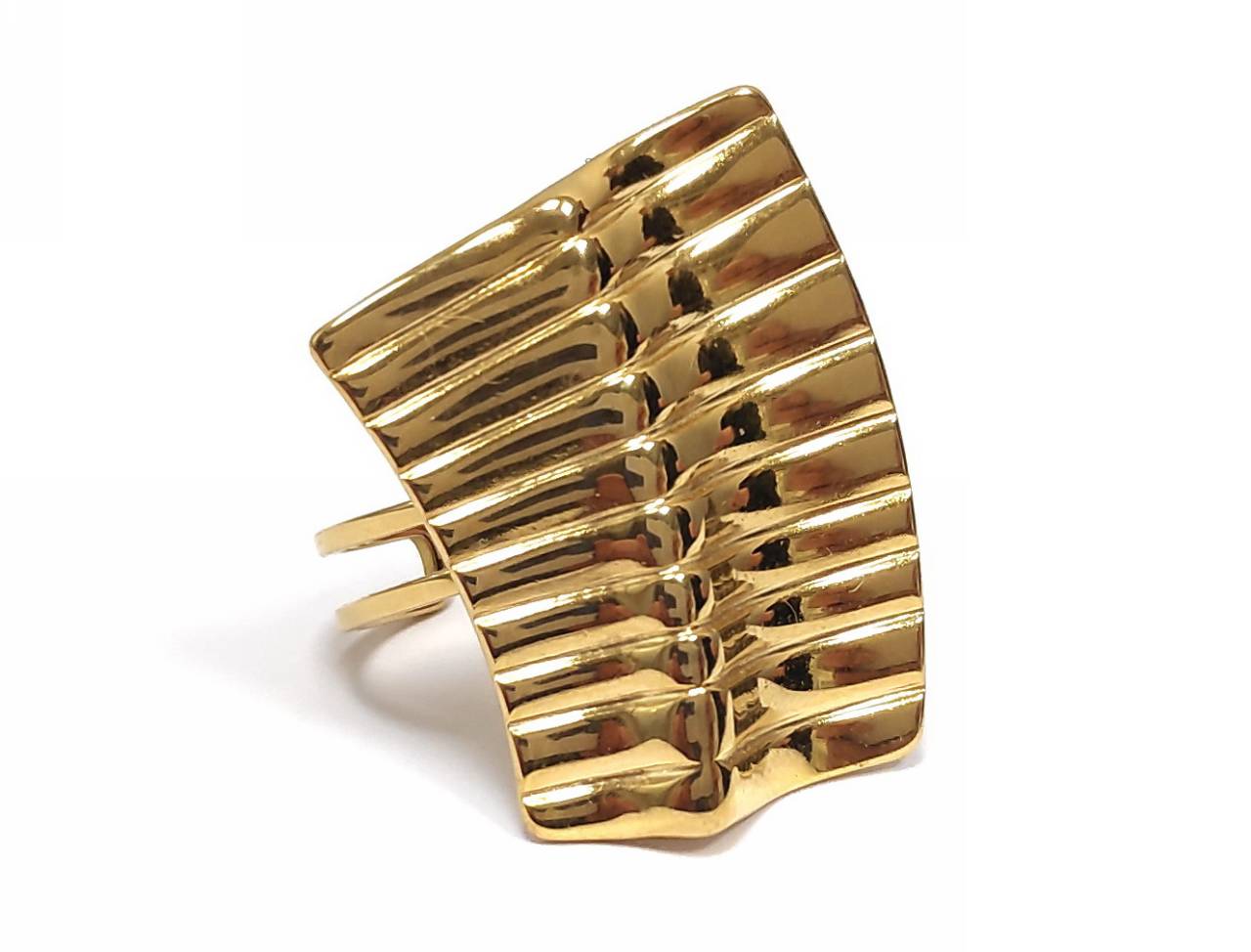 Γυναικείο Χρυσό Δαχτυλίδι με Ασύμμετρο Μοντέρνο Σχεδιασμό | 2412-002X