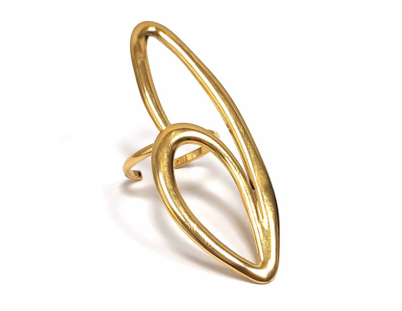 Γυναικείο Χρυσό Δαχτυλίδι με Μοντέρνο Σχεδιασμό | 2412-028X