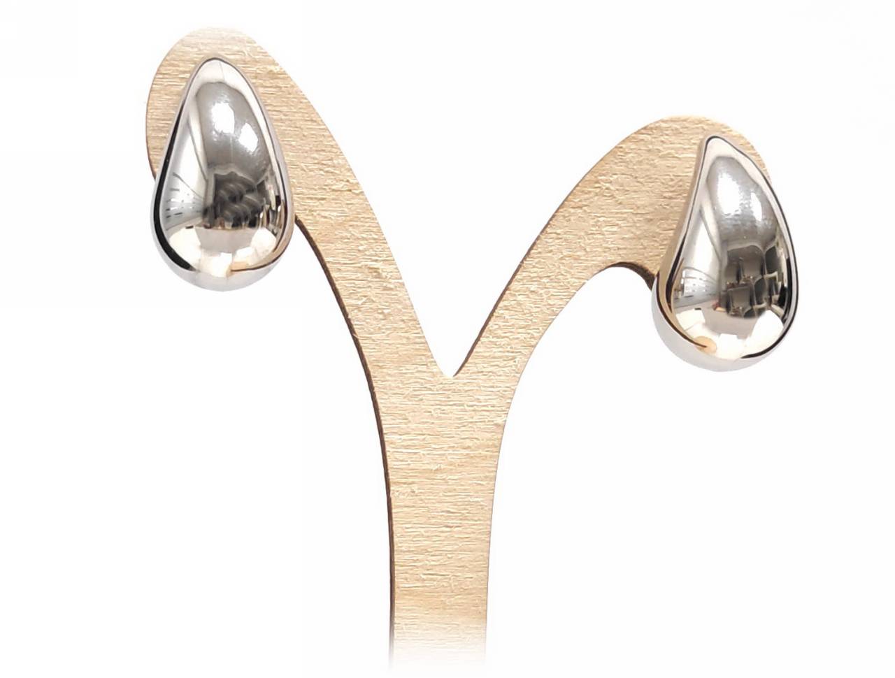 Μοντέρνα Σκουλαρίκια Γυναικεία με Ματ Χρυσή Επιφάνεια και Κρυστάλλινα Δάκρυα | 2412-101A