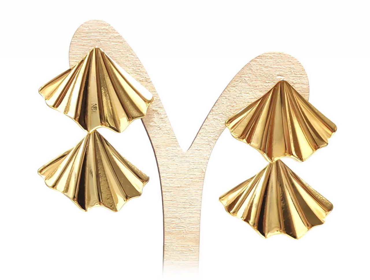 Γυναικεία Σκουλαρίκια Χρυσού Μετάλλου με Γεωμετρικό Σχέδιο | 2412-111X