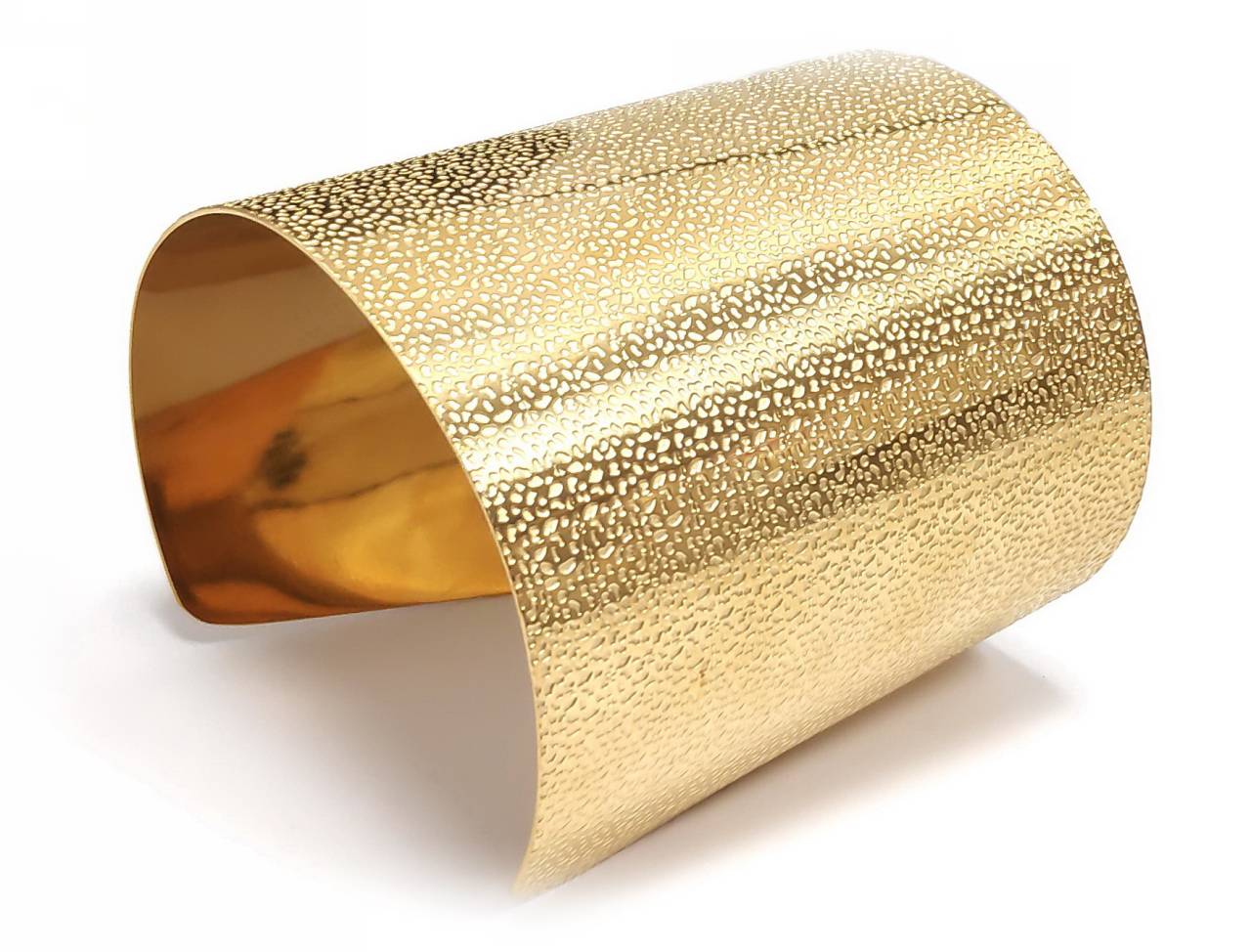 Εντυπωσιακό Χρυσαφί Γυναικείο Βραχιόλι με Διάτρητο Μοτίβο Δαντέλας | 2412-220X