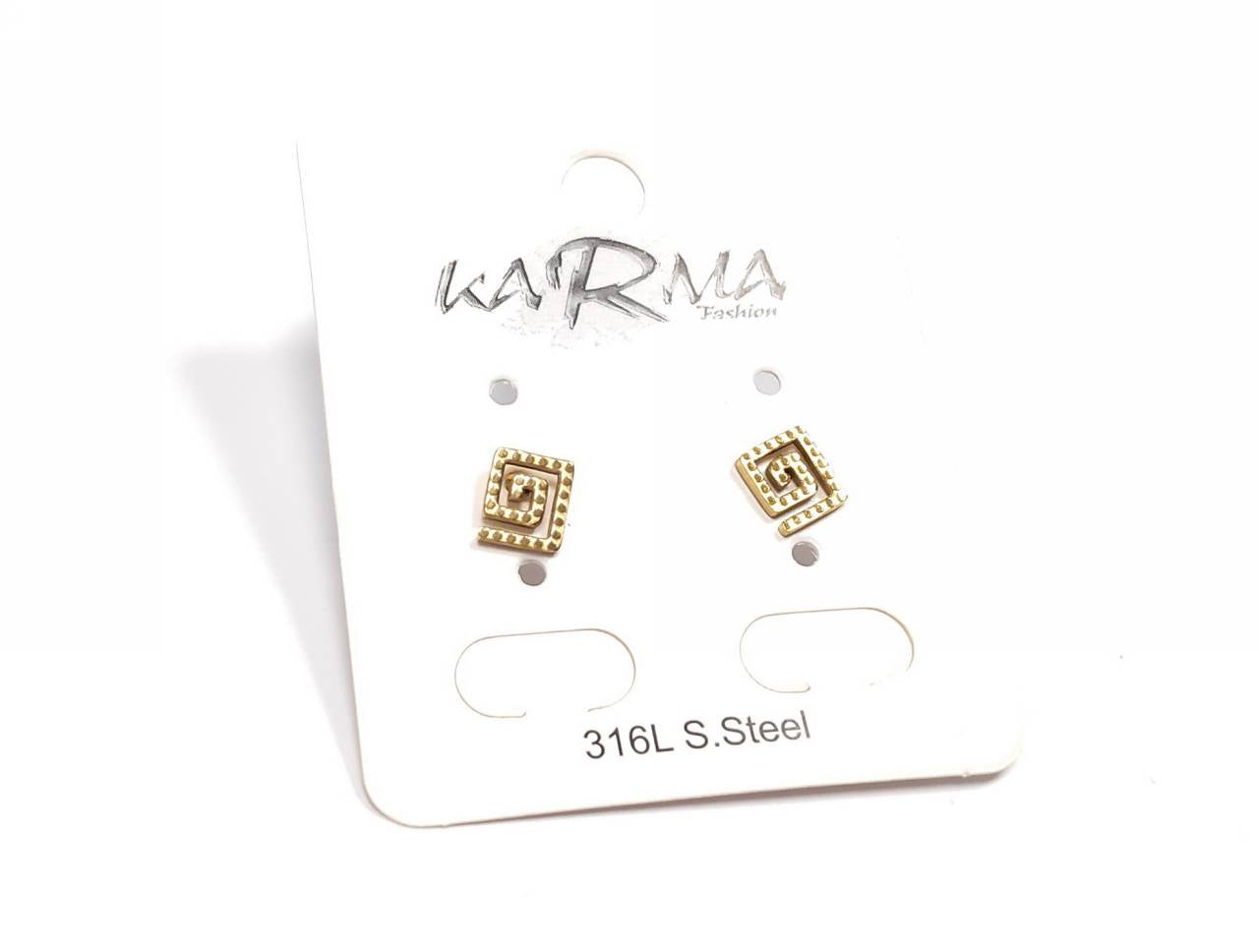 Γυναικεία Σκουλαρίκια Χρυσαφί Μέταλλο με Γεωμετρικό Μοτίβο Σπείρας | 2412-410X