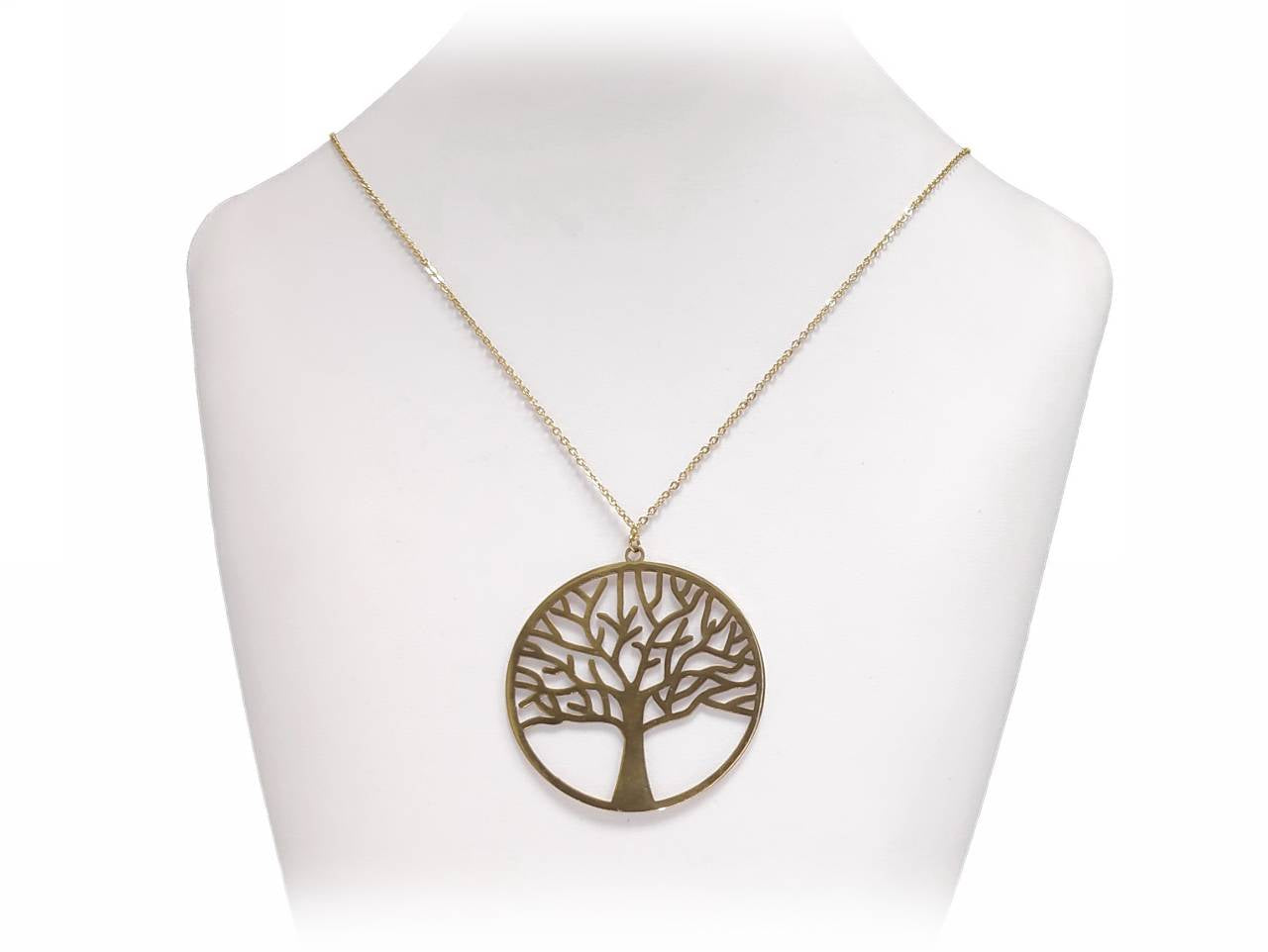 Κολιέ με Μενταγιόν Δέντρο της Ζωής σε Χρυσό Χρώμα | 2412-516X