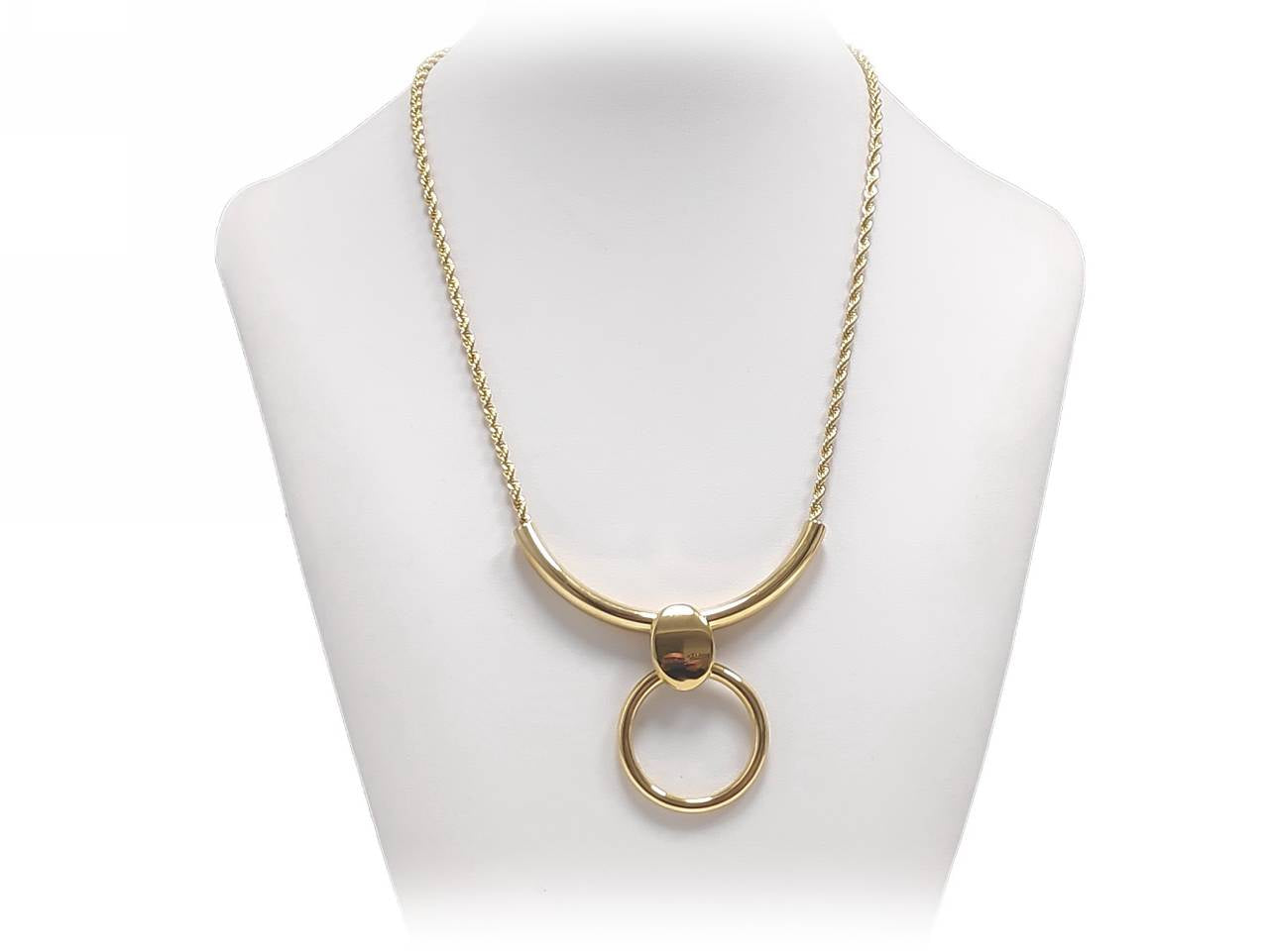 Μοντέρνο Γυναικείο Κολιέ με Γεωμετρικά Μοτίβα σε Χρυσό Χρώμα | 2412-534X