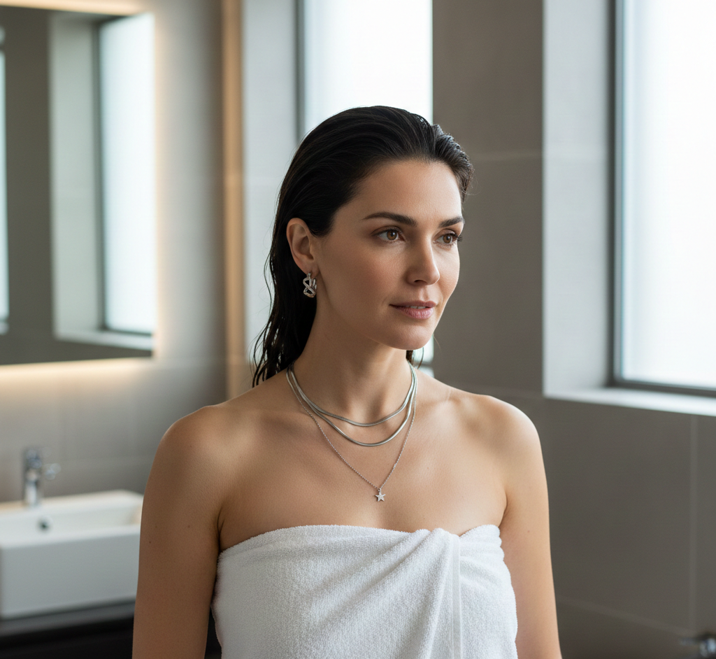 Το λάθος που κάνεις με τα κοσμήματά σου στο ντους – Και πώς το ατσάλι θα σε σώσει