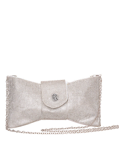 Τσάντα φάκελος clutch CK6023 - Ασημί