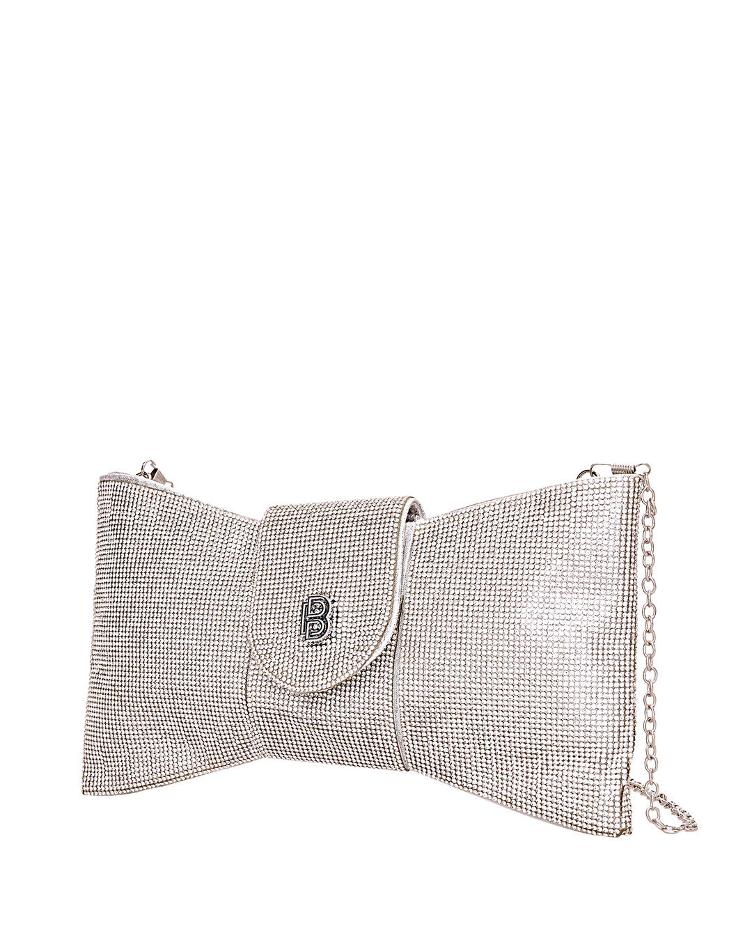 Τσάντα φάκελος clutch CK6023 - Ασημί