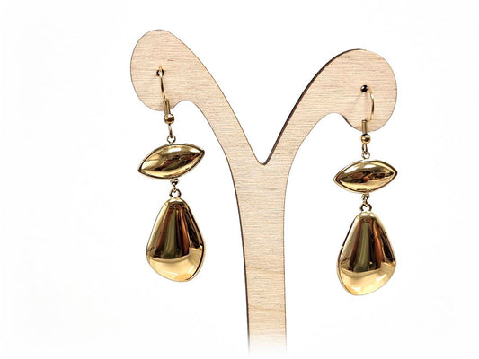 Σκουλαρίκια Ατσάλι Ατσάλι 316L σε χρώμα Χρυσαφί