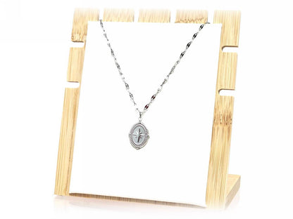 Κολιέ Ατσάλι 316L, αλυσίδα με αστέρι σε χρώμα Ασημί