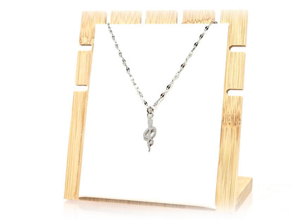 Κολιέ Ατσάλι 316L, αλυσίδα με φίδι σε χρώμα Ασημί