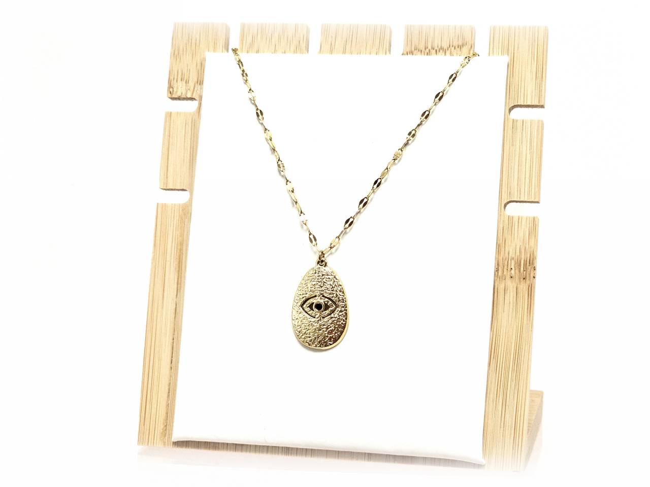 Κολιέ Ατσάλι 316L, αλυσίδα με μάτι σε χρώμα Χρυσαφί