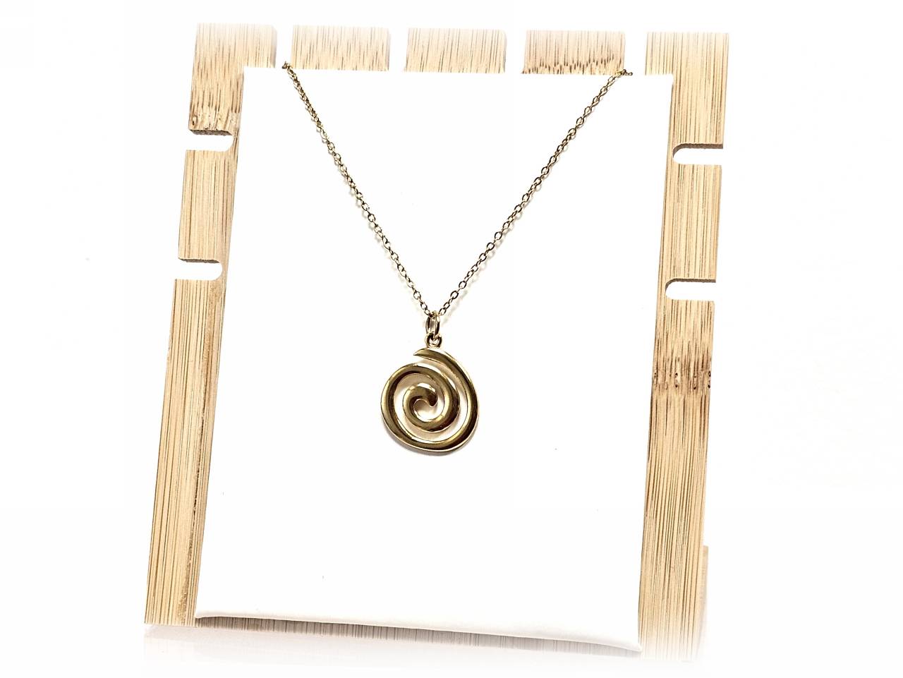 Κολιέ Ατσάλι 316L, αλυσίδα με σπέιρα σε χρώμα Χρυσαφί