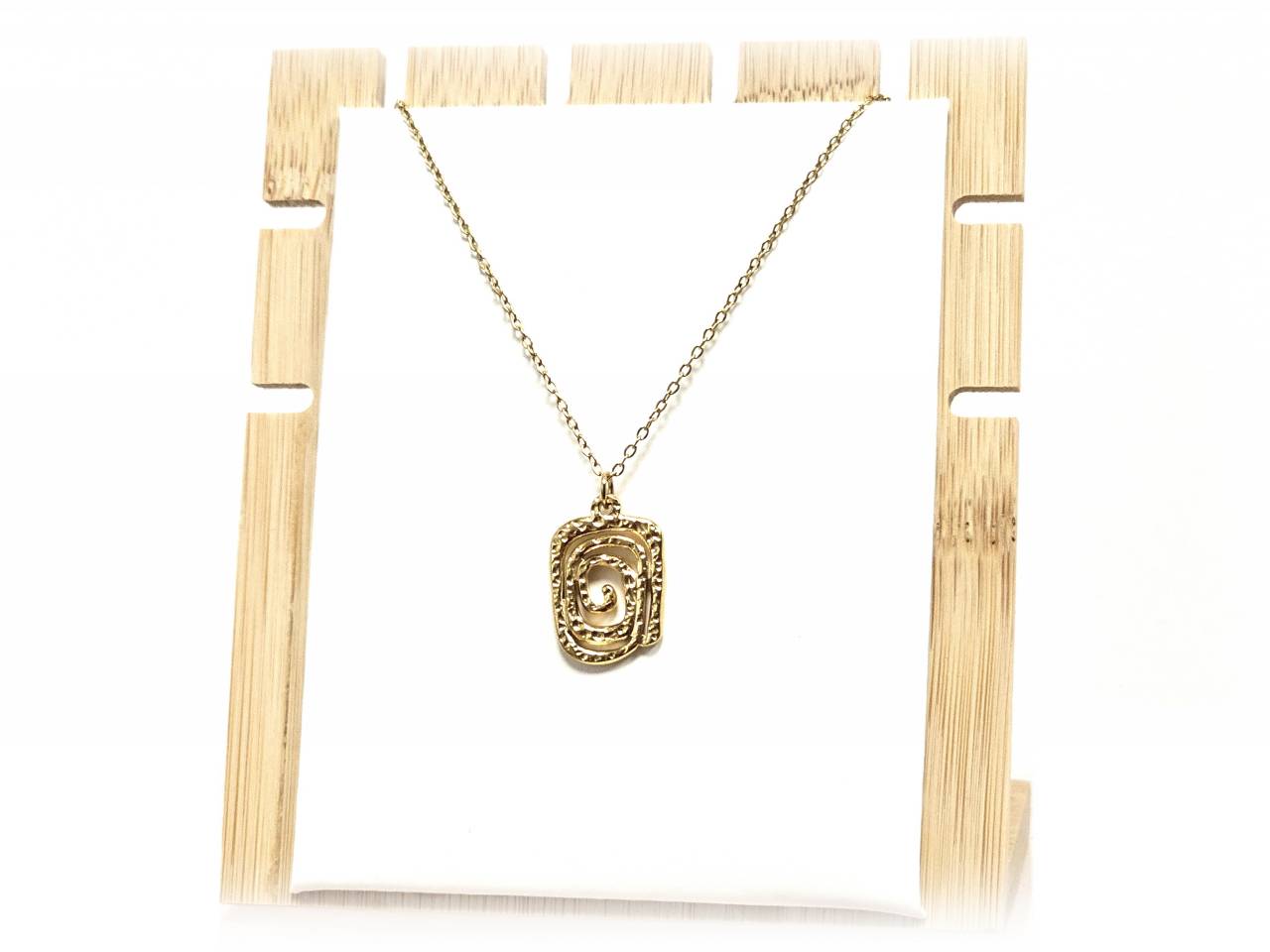 Κολιέ Ατσάλι 316L, αλυσίδα με σπέιρα σε χρώμα Χρυσαφί