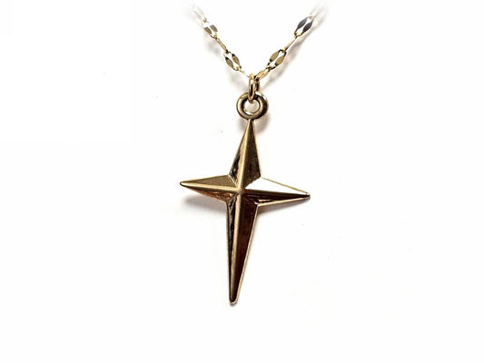 Κολιέ Ατσάλι 316L, αλυσίδα με σταυρό σε χρώμα Χρυσαφί