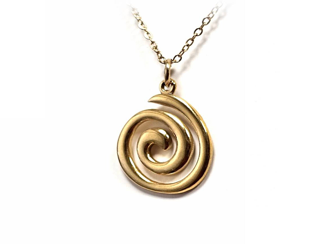 Κολιέ Ατσάλι 316L, αλυσίδα με σπέιρα σε χρώμα Χρυσαφί