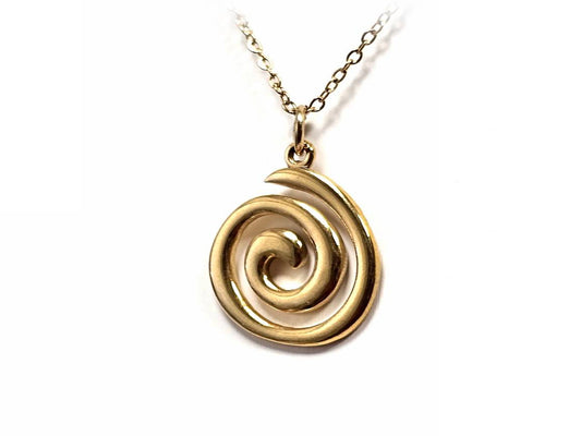 Κολιέ Ατσάλι 316L, αλυσίδα με σπέιρα σε χρώμα Χρυσαφί