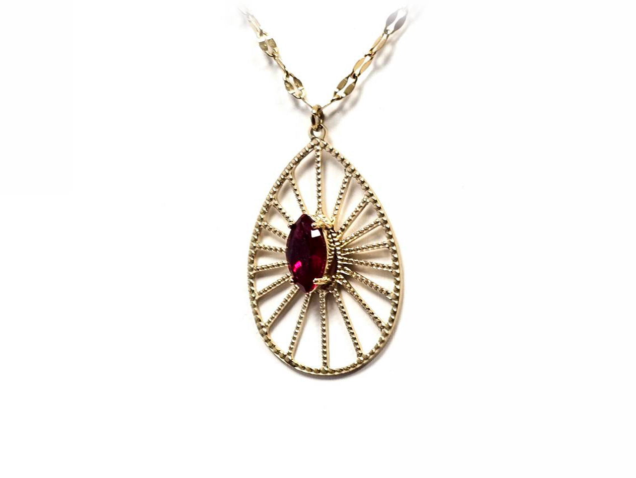 Κολιέ Ατσάλι 316L, αλυσίδα με κρυσταλλάκι σε χρώμα Χρυσαφί