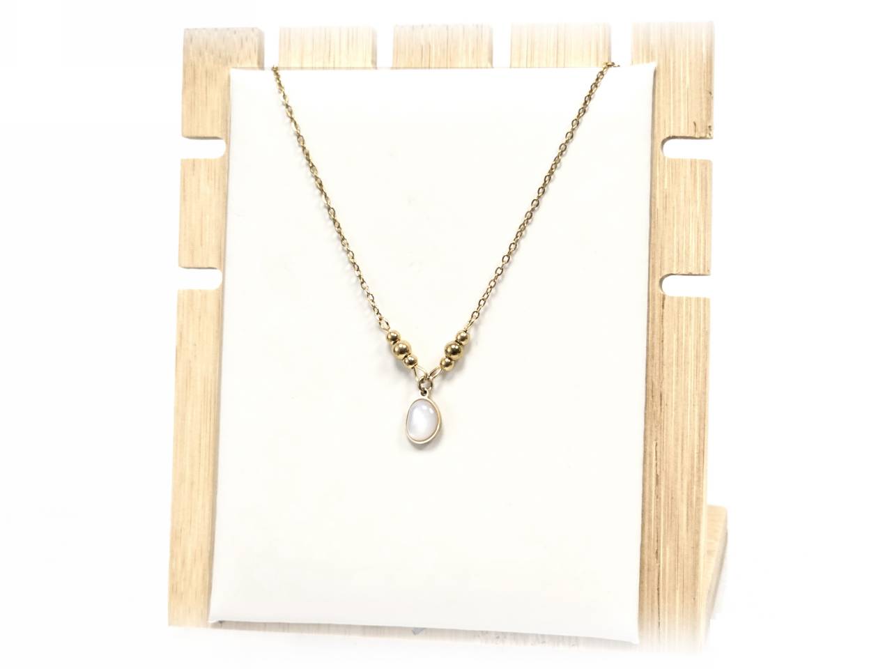 Κολιέ Ατσάλι 316L, αλυσίδα με φίλντισι σε χρώμα Χρυσαφί