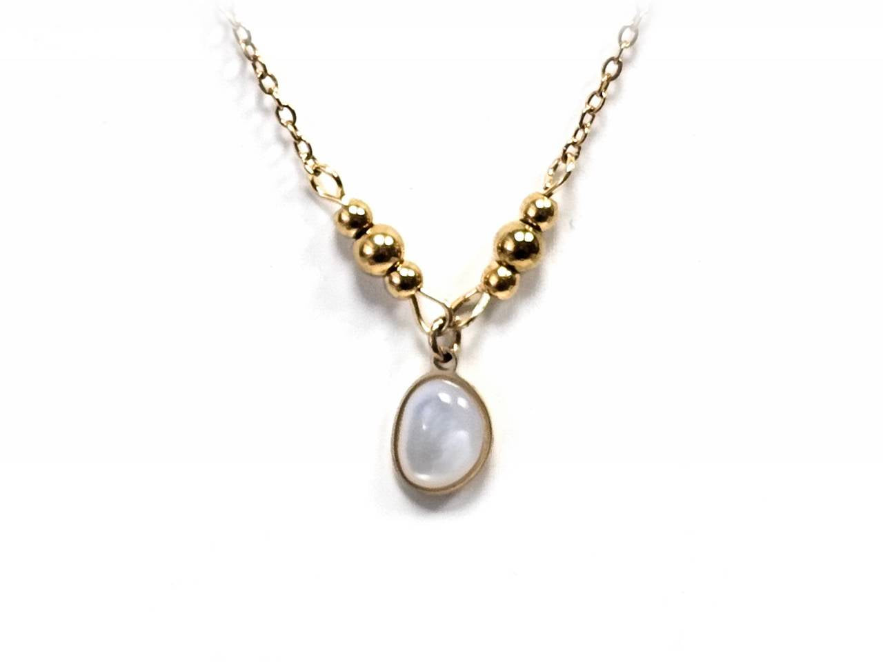 Κολιέ Ατσάλι 316L, αλυσίδα με φίλντισι σε χρώμα Χρυσαφί