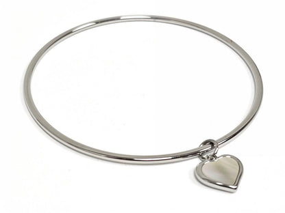 Βραχιόλι Ατσάλι 316L, με καρδιά φίλντισι σε χρώμα Ασημί
