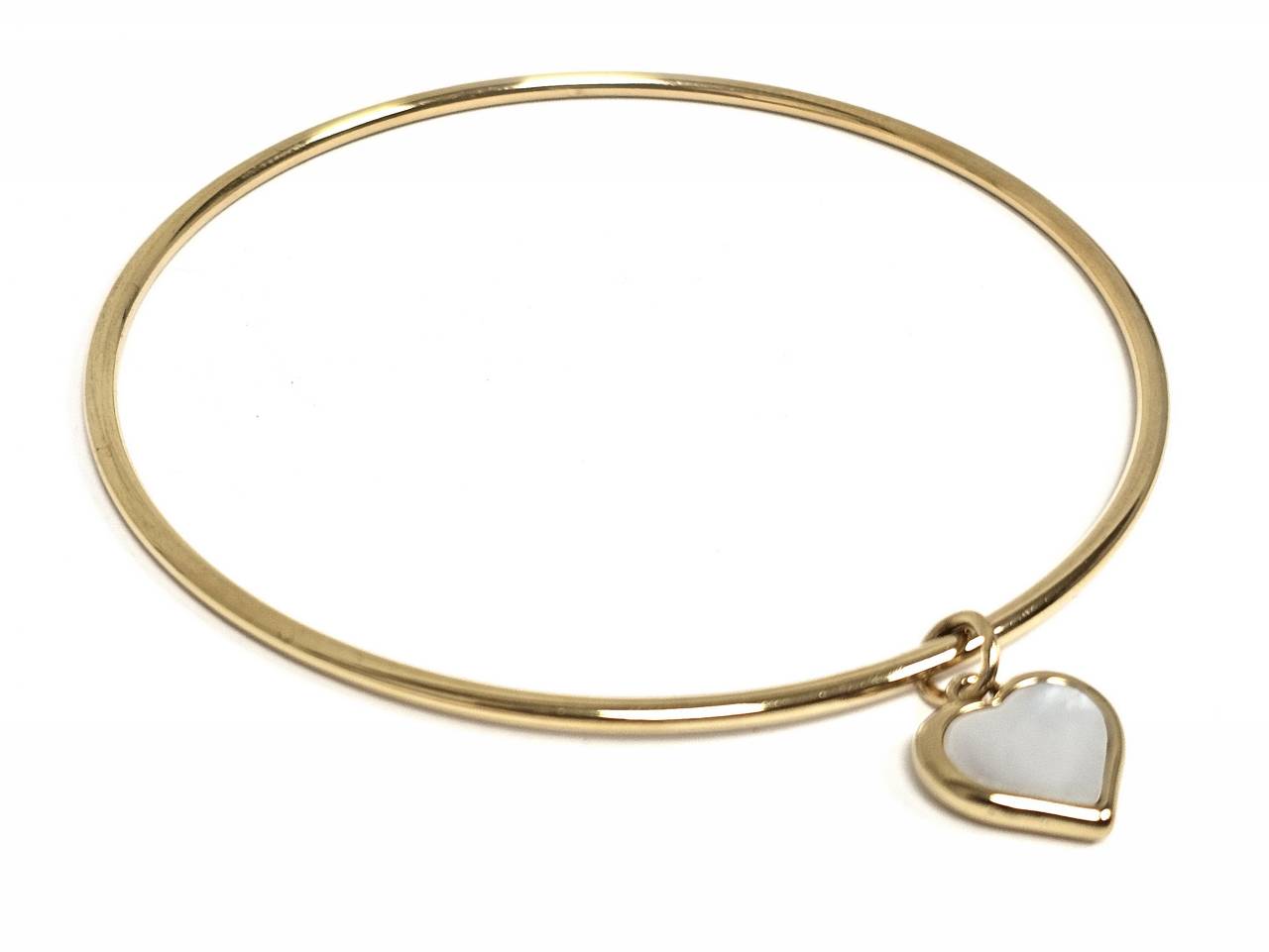 Βραχιόλι Ατσάλι 316L, με καρδιά φίλντισι σε χρώμα Χρυσαφί