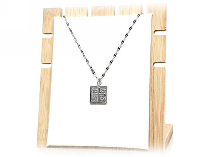 Κολιέ Ατσάλι 316L, αλυσίδα με σταυρό σε χρώμα Ασημί