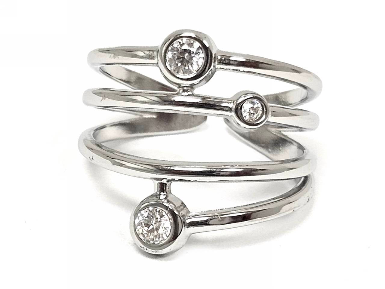 Δαχτυλίδι Ατσάλι 316L, με στρας σε χρώμα Ασημί