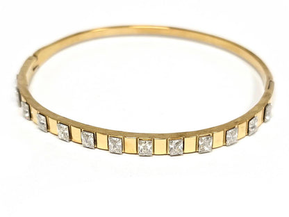 Βραχιόλι Ατσάλι 316L, με στρας σε χρώμα Χρυσαφί