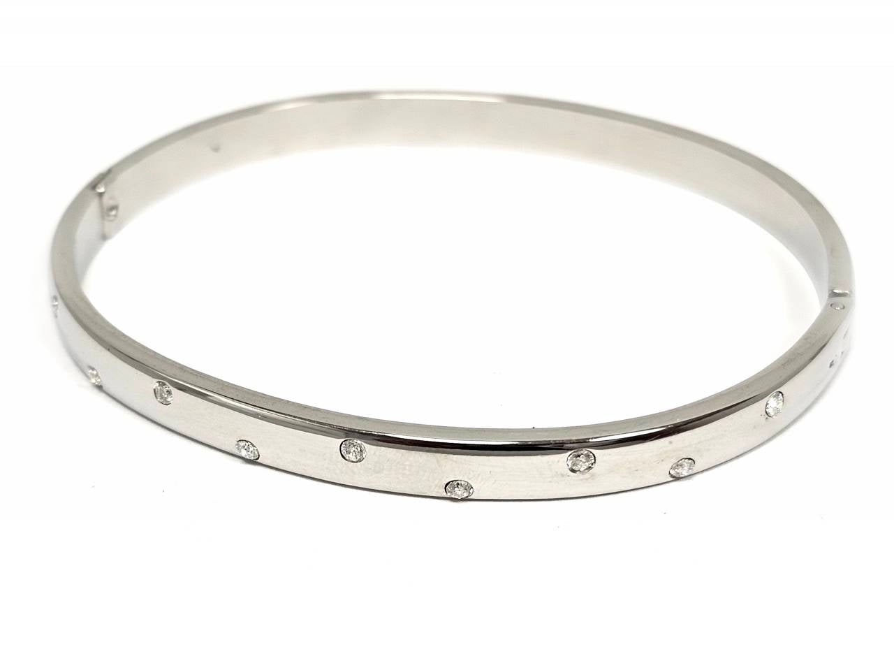 Βραχιόλι Ατσάλι 316L, με στρας σε χρώμα Ασημί