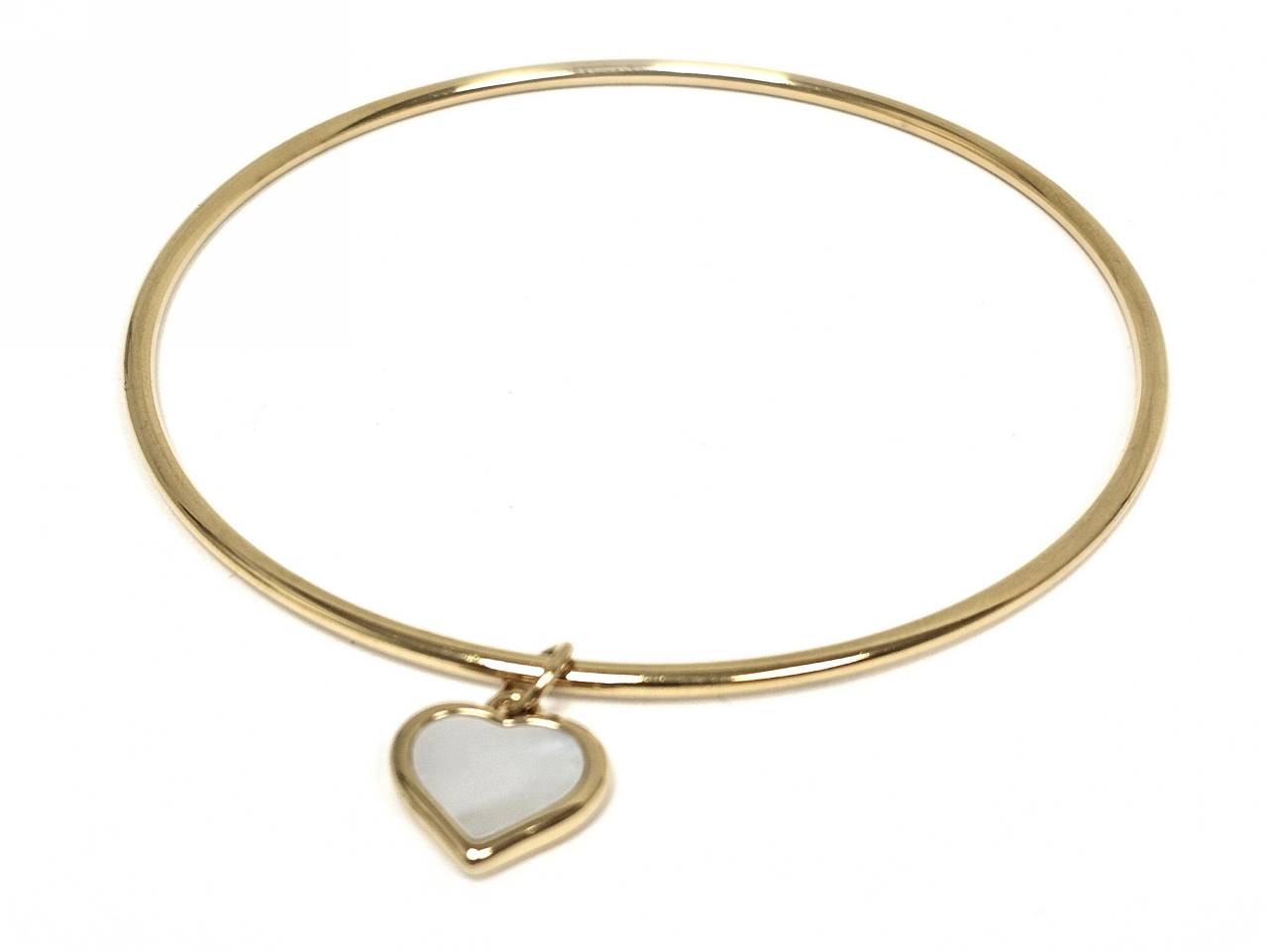 Βραχιόλι Ατσάλι 316L, με καρδιά φίλντισι σε χρώμα Χρυσαφί