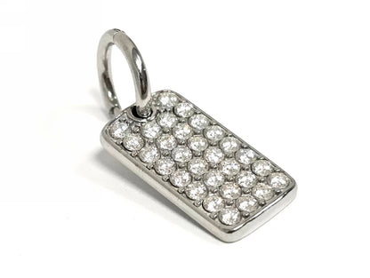 Σκουλαρίκια Ατσάλι 316L, κρίκος με στρας σε χρώμα Ασημί