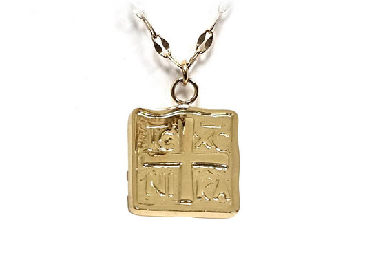 Κολιέ Ατσάλι 316L, αλυσίδα με σταυρό σε χρώμα Χρυσαφί