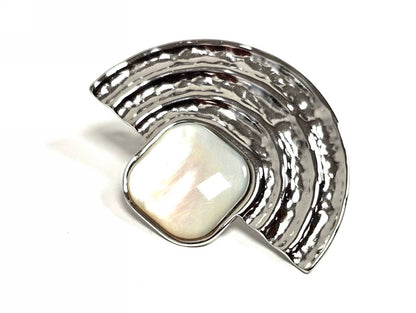 Σκουλαρίκια Ατσάλι 316L, με φίλντισι σε χρώμα Ασημί