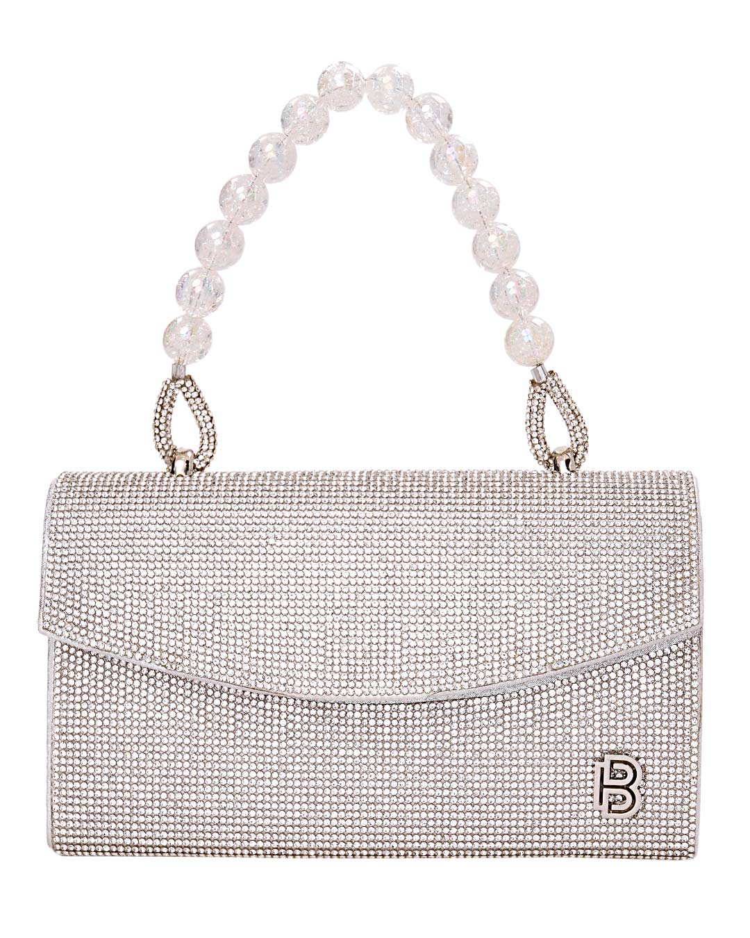 Τσάντα φάκελος clutch JH2210 - Ασημί