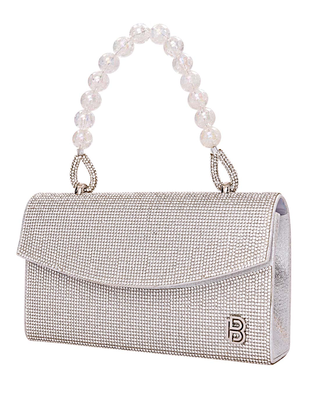 Τσάντα φάκελος clutch JH2210 - Ασημί