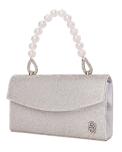 Τσάντα φάκελος clutch JH2210 - Ασημί